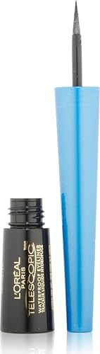 L'Oreal Paris Telescopic Precision Liquid Waterproof Eyeliner, Black, 0.08 Oz