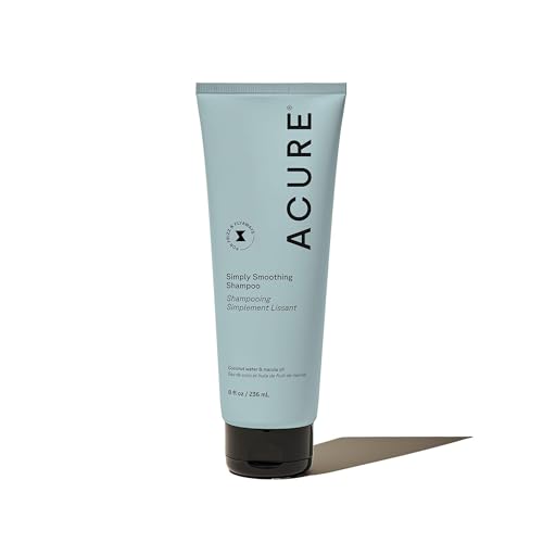 Acure Simply Smoothing Shampoo - Hydrating Anti Frizz Shampoo for Women & Men, Moisturize & Soften Frizzy, Dry, Damaged Hair & Scalp w/ Coconut Water Beauty & Personal Care Acure