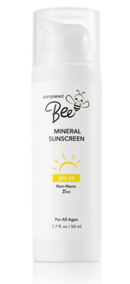 Pampered Bee Kids Mineral Sunscreen, SPF 30, Broad Spectrum UVA/UVB Protection, Non-Nano Zinc Oxide, for All Ages, Clean Formula, Face and Neck, 1.7 Beauty & Personal Care Pampered Bee