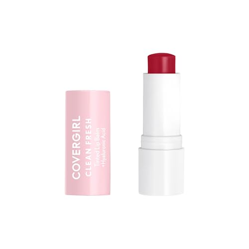 CoverGirl Clean Fresh Tinted Lip Balm, Vegan Formula, Hydrating, Natural Finish, Cherry-Ish You, 1 Count Beauty and Personal Care COVERGIRL