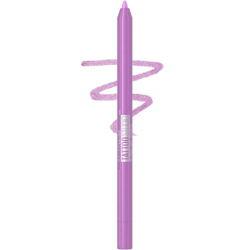 MAYBELLINE Tattoo Studio Sharpenable Eyeliner Pencil, 36 Hour Wear, Waterproof, Lavender Lights, 1 Count