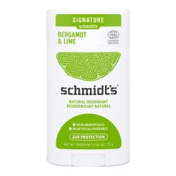 Schmidt's Natural Deodorant Stick Bergamot and Lime Pack of 2 Aluminum Free Vegan Beauty and Personal Care Schmidt's