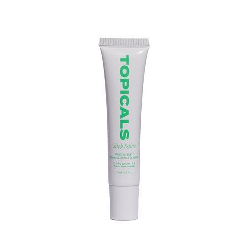 Topicals Slick Salve Mint Glossy Lip Balm - Soothes Discomfort, Strengthens Barrier and Provides Lasting Hydration & Relief - Vegan, Paraben-Free Beauty and Personal Care Topicals