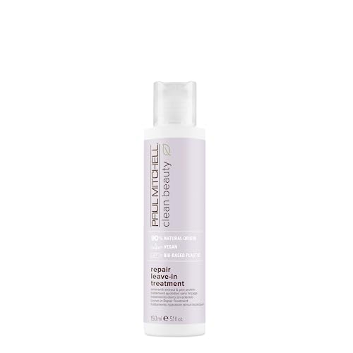 Paul Mitchell Clean Beauty Repair Leave-In Treatment, Leave-In Conditioner, Restores Strands, For Damaged, Brittle Hair, 5.1 fl. oz. Beauty & Personal Care Paul Mitchell