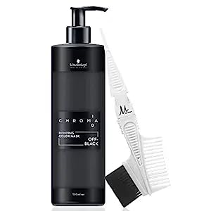 Chroma ID Bonding Color Mask Off Black 16.9oz and M Hair Designs Tint Brush/Comb (Bundle 2 items) Beauty & Personal Care M Hair Designs