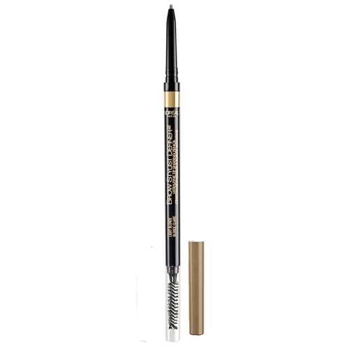 L'Oreal Paris Makeup Brow Definer Waterproof Eyebrow Pencil, Ultra-Fine Mechanical Pencil, Draws Tiny Brow Hairs and Fills in Sparse Areas and Gaps