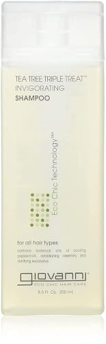 GIOVANNI Tea Tree Triple Treat Invigorating Shampoo, 8.5 oz (1 Pack)