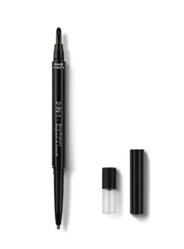 Absolute New York 2-in-1 Brow Perfecter, Dual-Ended Eyebrow Tool, Pencil and Pomade (AEBD01 Natural Ebony) Beauty & Personal Care Absolute New York