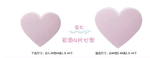 4PCS Heart-shaped Beauty Makeup Sponge Facial Foundation Liquid Powder Dry and Wet Use Blender Puff Cosmetics Blush Applicators With Storage Box Beauty & Personal Care SYBL