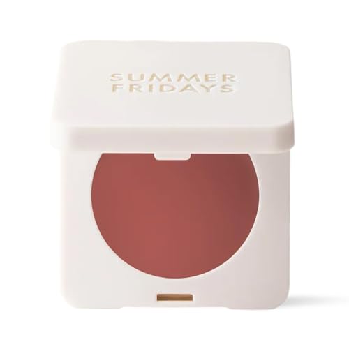 Summer Fridays Blush Butter Balm - Skincare-Infused Hydrating Cream Blush with Hyaluronic Acid, Ceramides, & Shea Butter for a Dewy Flush of Color -