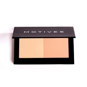 Motives® Bronzing Duo - Dual-Tone Matte & Shimmer Bronzer for Contour & Glow | Lightweight, Blendable, Long-Lasting Formula | Sun-Kissed, Natural Beauty & Personal Care Motives