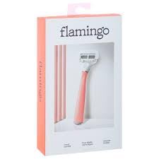 Flamingo 5-Blade German Razors for Women - 1 Razor Handle + 1 5 Blade Refills - Pomelo &.Silver Beauty and Personal Care N NATNATURA HEALTH & BEAUTY