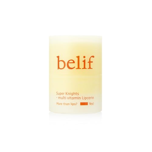 belif Super Knights Multivitamin Lipcerin - Multi-Purpose Glossy Lip Butter Balm with Vitamin B3, C, E & B12 - Smooths Lip Texture & Strengthens Beauty and Personal Care belif