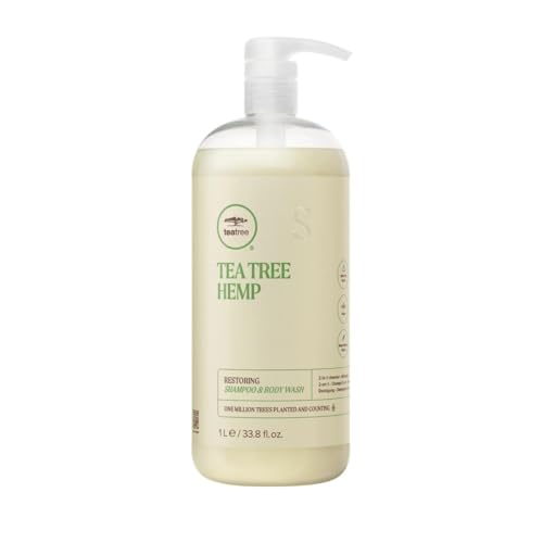 Tea Tree Hemp Restoring Shampoo & Body Wash, 2-in-1 Cleanser, For All Hair Types, 33.8 fl. oz. Beauty & Personal Care Tea Tree