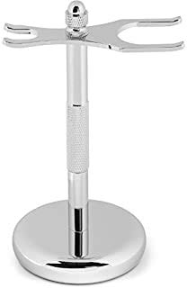 G.B.S Classic Deluxe Stainless Steel Brush and Razor Stand, Properly Store Brush and Razor Prolong Shaving Tools Non Slip Well Balanced Convenient Beauty and Personal Care G.B.S