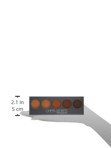 Cinema Secrets Ultimate Foundation 5-in1 Palette - Med-Deep Golden Olive Undertones, Buildable Coverage, Long-Wear Matte Finish, Paraben-Free, Color Beauty & Personal Care CINEMA SECRETS