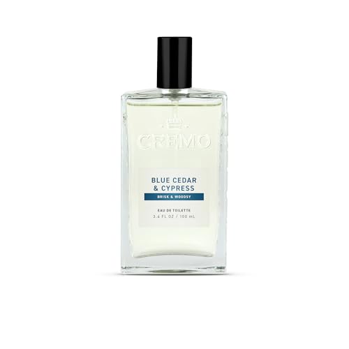 Cremo Cologne For Men - Blue Cedar & Cypress Mens Cologne Spray, A Woodsy Scent with Notes of Lemon Leaf, Cypress and Cedar, Multi-Layered Signature Beauty & Personal Care Cremo
