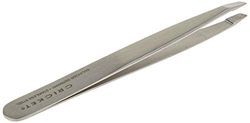 Cricket Beauty Hardware Pro Slant Tweezers - Stainless Steel Hair Removal Tool for Professional Plucking, Eyebrows, Facial Hair, and Ingrown Hair Beauty & Personal Care Cricket