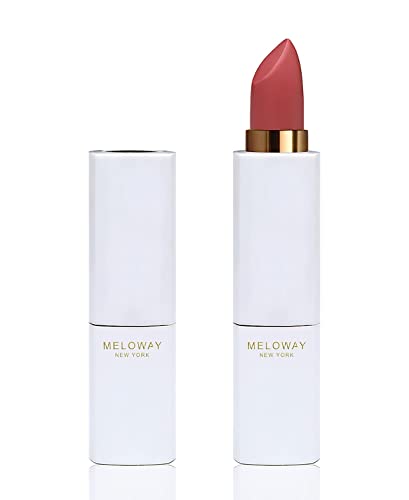 MELOWAY Hi-Rise Hydrating Matte Lipstick | Moisturizing, High-Pigment, Vegan Formula | Long-Lasting, Non-Drying, One-handed Capless Lipstick for Easy Beauty & Personal Care MELOWAY