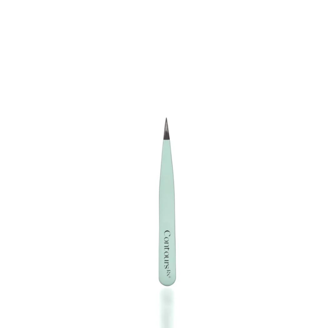 Contours Rx Precision Tweezers - Needle Nose Stainless Steel Tweezer for Lids by Design Placement, Eyebrow Grooming & Lash Application - TSA-Approved Beauty & Personal Care Contours Rx