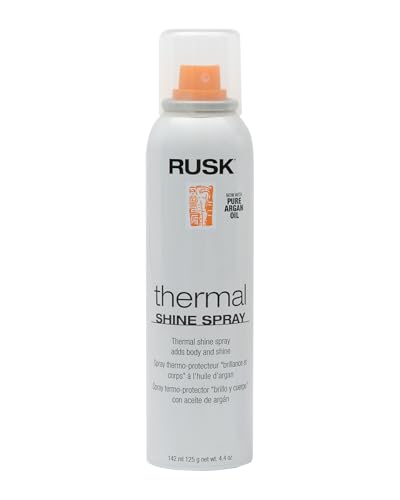 RUSK Thermal Shine Spray, Pure Argan Oil, Eliminates Frizz and Maintains Shine, Sleek and Smooth Hair, 4.4 oz Beauty & Personal Care RUSK