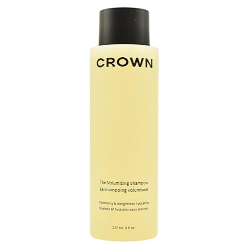 CROWN AFFAIR The Volumizing Shampoo 8oz - Lightweight Gel Cleanser for Oily, Flat Hair with Rice Protein & Tsubaki Oil