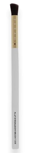 F.A.R.A.H Flat Eyeshadow Brush 155E - White - Vegan Blending Brush for Creams & Powders - Precise Eye Makeup Application - Brass Ferrule & White Beauty & Personal Care F.A.R.A.H