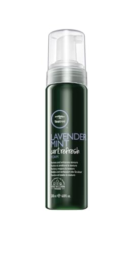 Tea Tree Lavender Mint Curl Refresh Foam, Hair Mousse, For Coarse, Curly + Dry Hair, 6.8 fl. oz. Beauty & Personal Care Tea Tree