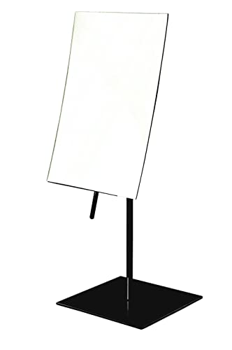 JERDON Rectangular Tabletop Vanity Makeup Mirror - 3X Magnification with Black Finish - 5-inch by 8-inch Vanity Mirror - Pivot Adjustment - Model Beauty & Personal Care JERDON