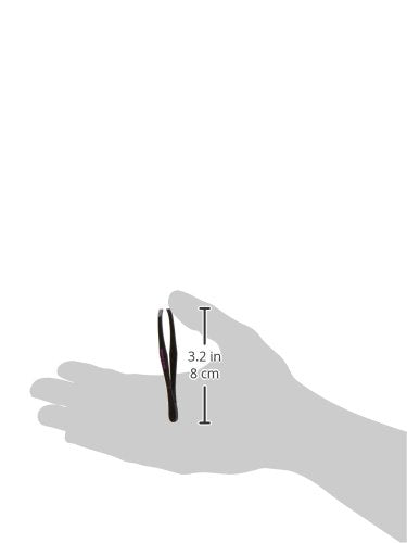 TWEEZERS with Straight Tip Black Steel 1 Piece Beauty and Personal Care Beter