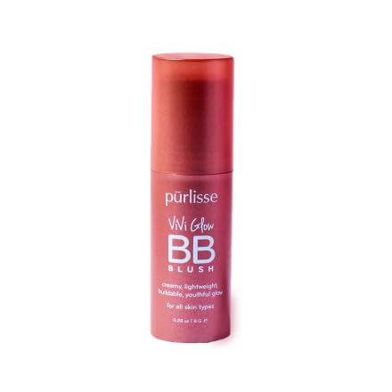 p?rlisse ViVi Glow BB Blush Stick for Cheeks - Blendable Cream Stick Blush with Hyaluronic Acid, Jasmine & Cornelian Cherry - Hydrating & Dewy Finish Beauty & Personal Care p?rlisse