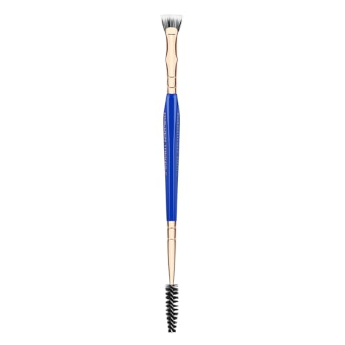 Bdellium Tools Professional Makeup Brush - Golden Triangle 728 Double-ended Bent Lash Fan/Spoolie - With All-Vegan Synthetic Fibers, For Achieving