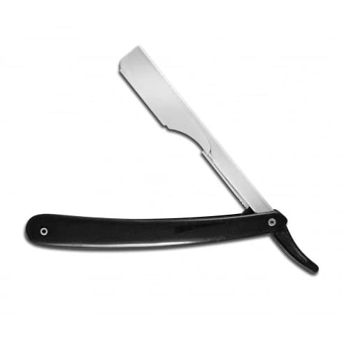 The Shave Factory Black & Silver Straight Edge Razor, Single Edge Blade Compatible Shaving Kit, Easy Replaceable Blade Razor (2 Piece Set) Beauty and Personal Care the shave factory