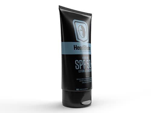 HeadBlade HeadLube SPF 50 Men's Lotion and Sunscreen - No Greasiness, Sweat Resistant, Formulated for Face, Body & Scalps - Water Resistant for 80 Beauty & Personal Care HeadBlade