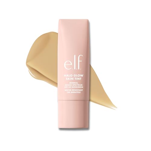 e.l.f. Halo Glow Skin Tint SPF 50, Tinted Moisturizer For Light, Buildable Coverage, Creates A Natural Glow, Vegan & Cruelty-Free, 5 Light Warm Beauty and Personal Care e.l.f. Default Title