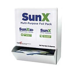SunX SPF-30 Single-Use Sunscreen Lotion/Towelette Combo in Wallmount Dispenser, Box of 50 Beauty & Personal Care SunX