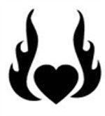Flame Heart Make Up Stencil- 5 Pack Beauty & Personal Care DIRECTGLOW LLC