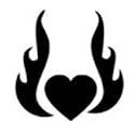 Flame Heart Make Up Stencil- 5 Pack Beauty & Personal Care DIRECTGLOW LLC