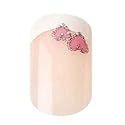 Party Nails, Pre Glued, False Nails, 12 (French Manicure with a Pink Heart) Beauty & Personal Care Cala