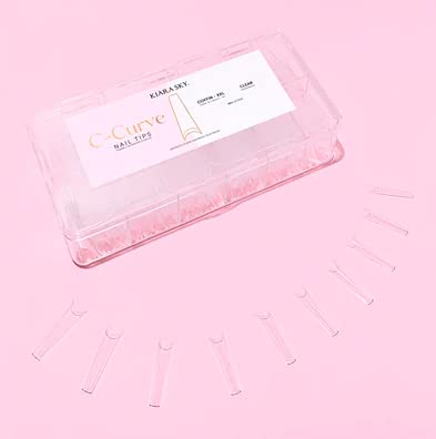 Kiara sky Nail Tips | C Curve Coffin Clear | 500 pieces | XXL Length | 10 Sizes Beauty & Personal Care KIARA SKY