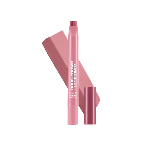 Sacheu DoubleDown Lip Definer, 2-in-1 Lip Liner & Balm - Hydrating Korean Makeup Lipstick with Pigmented, Buildable Color, Creamy Satin Finish Beauty & Personal Care Sacheu