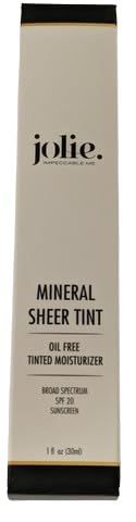 Jolie Mineral Sheer Tint SPF 20 Oil Free - Face Tinted Moisturizer - Hydration - Coverage - Sunscreen- Mineral Formula - Vegan (Porcelain) Beauty & Personal Care JOLIE. IMPECCABLE ME