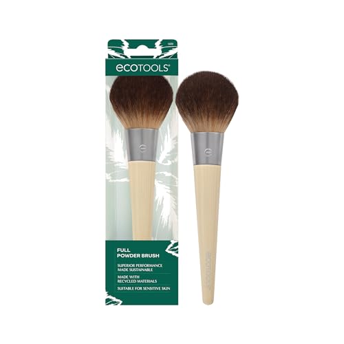 EcoTools Full Powder Brush, Fluffy Makeup Brush For Loose & Pressed Powder, Best For Setting Makeup, Large Brush Head With Soft, Synthetic Bristles Beauty & Personal Care EcoTools