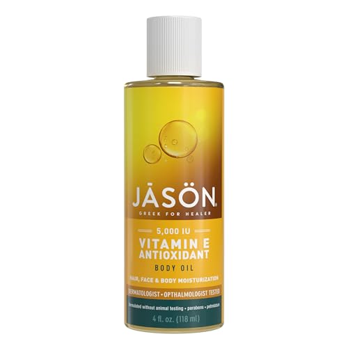JASON Vitamin E 5,000 IU Moisturizing Body Oil, For Hair, Face, and Body, 4 Fluid Ounces Beauty & Personal Care JASON