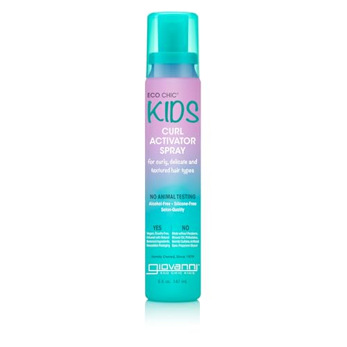 Eco Chic KIDs Curl Activator Spray - Curl Refresher Spray For Kids, Revitalizer For Curly Hair, Promotes Moisture Retention, For Delicate And Textured Beauty & Personal Care GIOVANNI