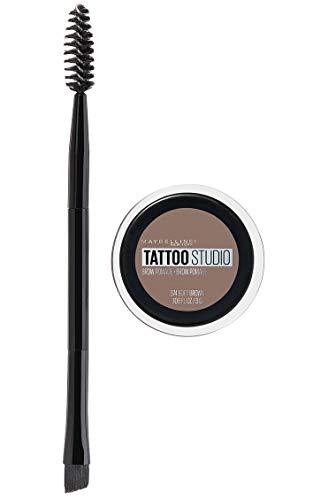 Maybelline TattooStudio Brow Pomade Long Lasting, Buildable, Eyebrow Makeup, Soft Brown, 1 Count Beauty & Personal Care MAYBELLINE
