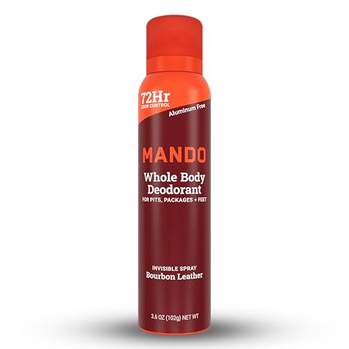 Mando Whole Body Men's Aluminum Free Invisible Spray Deodorant - Bourbon Leather - 3.6oz - Pack Of 01 Beauty and Personal Care Mando