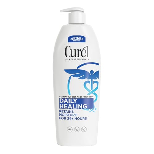 Curel Daily Healing Body Lotion for Dry Skin, Dermatologist Recommended Hydrating Body Lotion with Advanced Ceramides Complex, 20 Oz Beauty & Personal Care Curel
