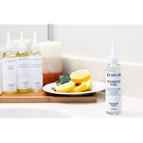 Design Essentials Scalp Cleansing Serum with Eucalyptus, Lemon, Witch Hazel & Peppermint, Scalp Cleanser, 4 fl oz (Pack of 1)