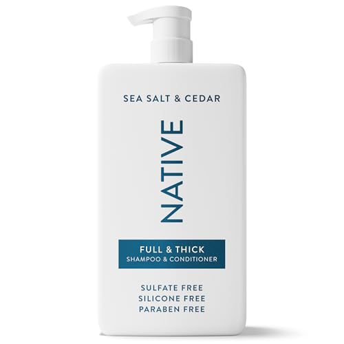 Native Full & Thick 2-in-1 Shampoo & Conditioner Sea Salt & Cedar 36 fl Oz. Beauty & Personal Care Native